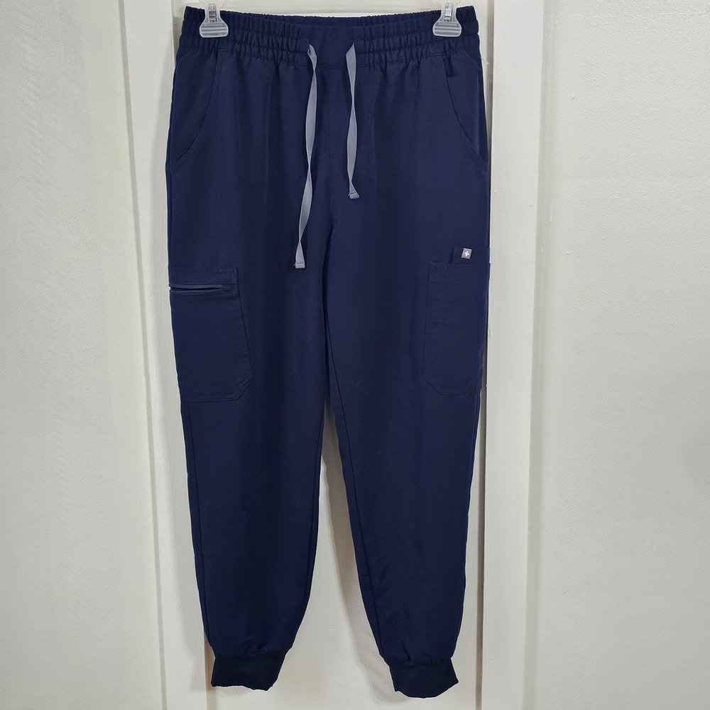 FIGS Women's Large Navy Cargo Jogger Scrub Pants Technical Collection